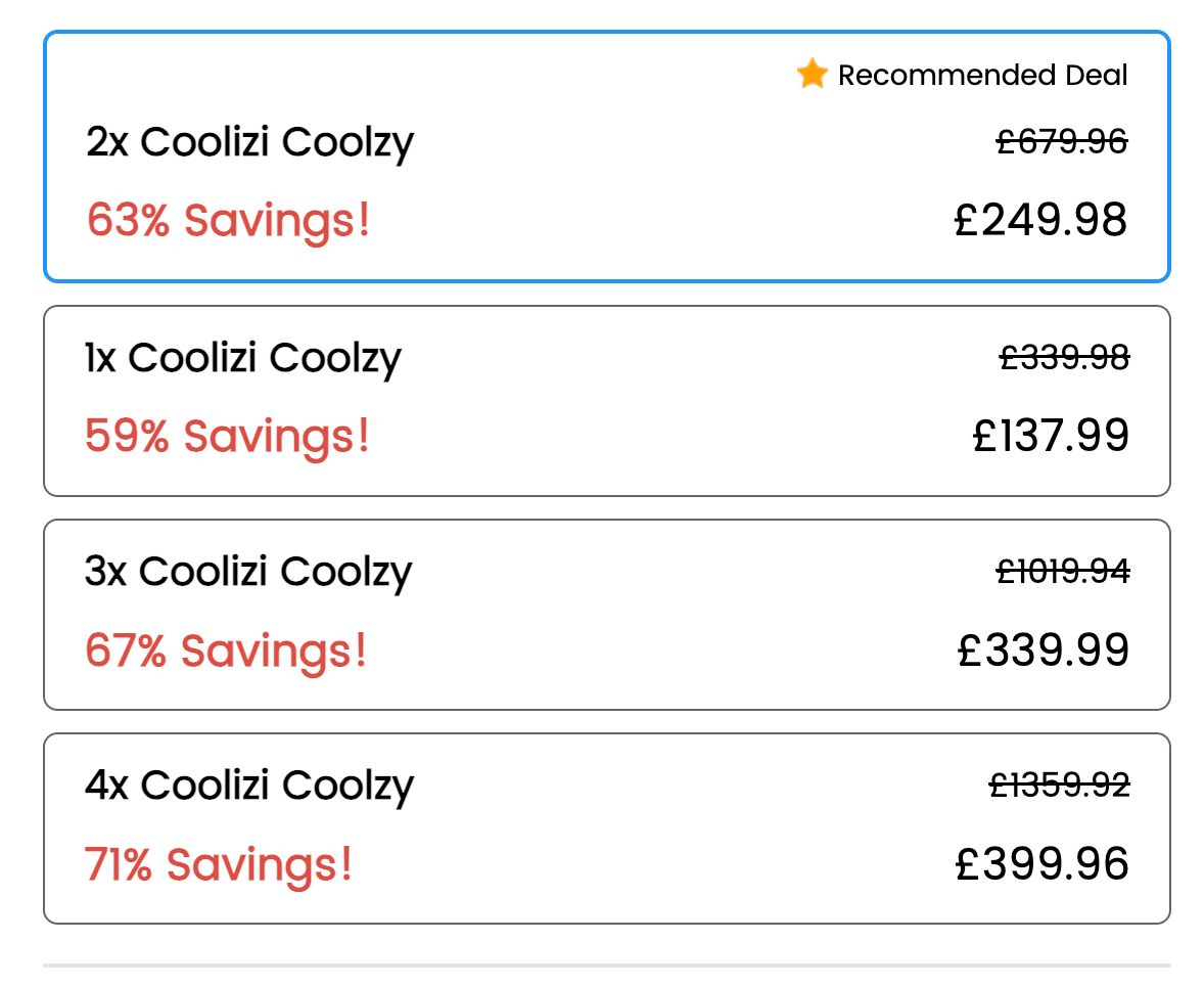 Buy the Coolizi Coolzy — 50% Off